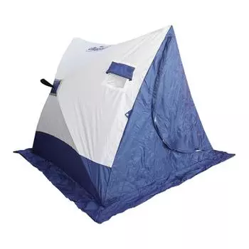 Палатка зимняя СЛЕДОПЫТ 2-скатная, Oxford 210D PU 1000, цв. бело-синий