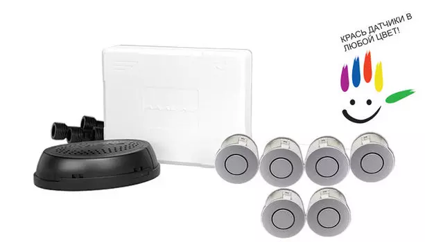 Парктроник модель AAALINE RNG-16 Silver (+ Антисептик-спрей для рук в подарок!)