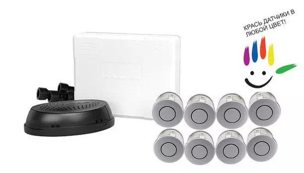 Парктроник модель AAALine RNG-18 Silver (+ Антисептик-спрей для рук в подарок!)