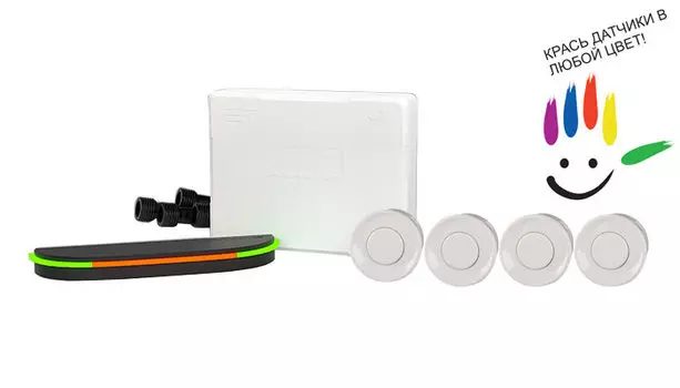 Парктроник модель AAALine SLED-14 White (+ Антисептик-спрей для рук в подарок!)