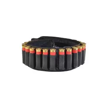 Патронташ К-12/16 открытый кожа (HS-ПО-5) Helios (+ Антисептик-спрей для рук в подарок!)