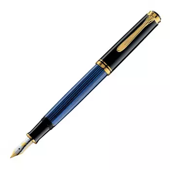 Pelikan Souveraen - Black and Blue GT, перьевая ручка, F