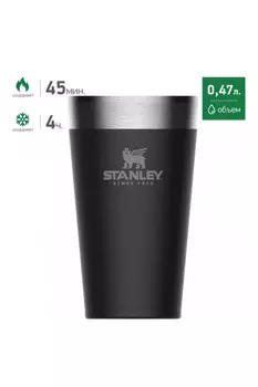 Пинта STANLEY Adventure SS Pint 0,47L Черная (+ Антисептик-спрей для рук в подарок!)