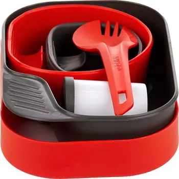 Портативный набор посуды Wildo CAMP-A-BOX® COMPLETE RED, W10268 (+ Антисептик-спрей для рук в подарок!)