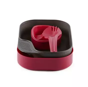 Портативный набор посуды Wildo CAMP-A-BOX LIGHT GREEN (BIO) series RASPBERRY, 6202 (+ Антисептик-спрей для рук в подарок!)