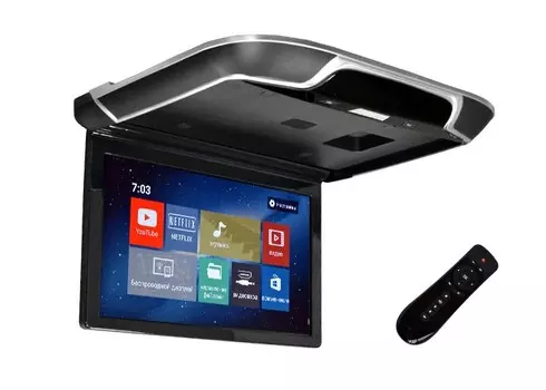 Потолочный Смарт ТВ 15,6" ERGO ER1550AN (1920x1080, Android) черный (+ Антисептик-спрей для рук в подарок!)