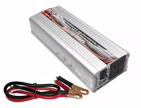 Преобразователь напряжения автомобильный AVS IN-1500W-24 (24В &gt; 220В, 1500 Вт, USB) (+ Антисептик-спрей для рук в подарок!)