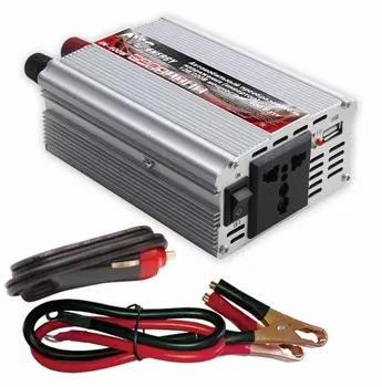 Преобразователь напряжения автомобильный AVS IN-400W (12В &gt; 220В, 400 Вт, USB) (+ Антисептик-спрей для рук в подарок!)