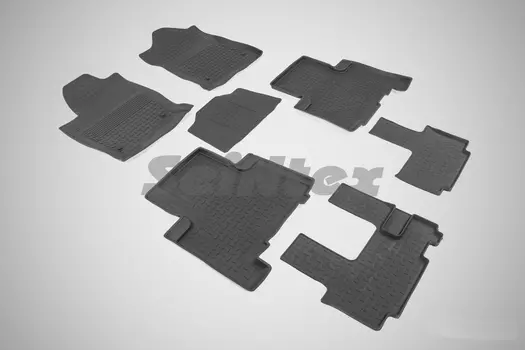 Резиновые коврики с высоким бортом Sintex для Haval H9 (3 ряда) 2015-н.в.