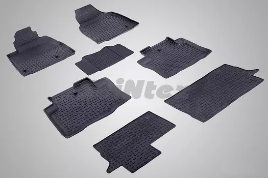 Резиновые коврики с высоким бортом Sintex для Honda Pilot II (3 ряда) 2008-2015