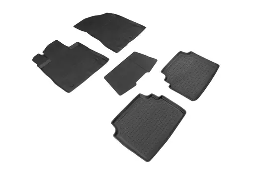 Резиновые коврики с высоким бортом Sintex для Hyundai Sonata VIII (DN8) 2019-н.в. / KIA K5 2020-н.в.