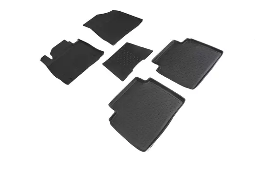 Резиновые коврики с высоким бортом Sintex для KIA Optima IV / Hyundai Sonata VII (LF) 2015-2020