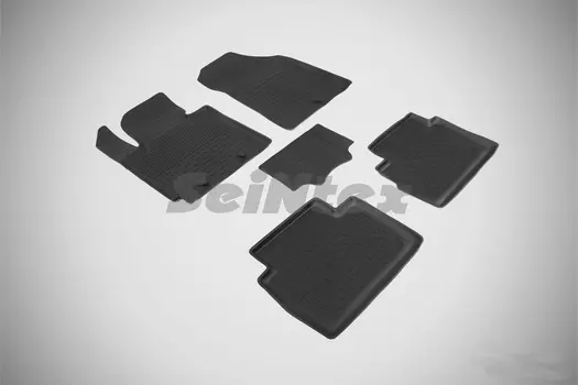 Резиновые коврики с высоким бортом Sintex для KIA Soul II 2014-2018