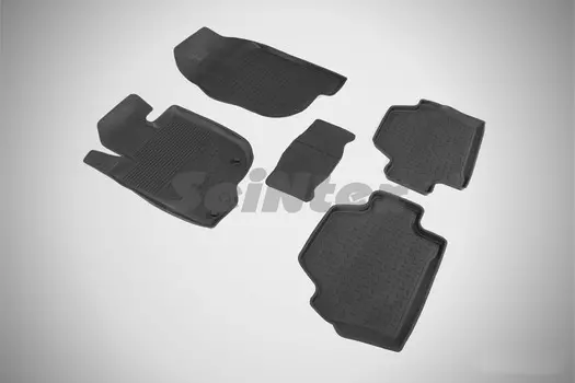 Резиновые коврики с высоким бортом Sintex для Mitsubishi Pajero Sport 2008-2015