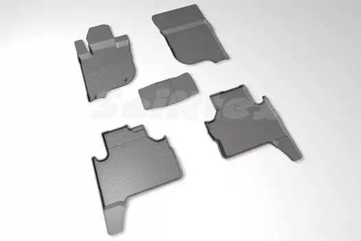 Резиновые коврики с высоким бортом Sintex для Mitsubishi Pajero Sport 2015-н.в.