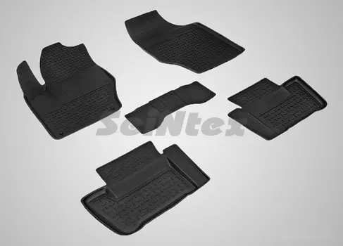 Резиновые коврики с высоким бортом Sintex для Peugeot 308/408 / Citroen C4 II Sedan 2008 н.в.