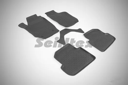 Резиновые коврики с высоким бортом Sintex для Skoda Fabia II 2007-2014