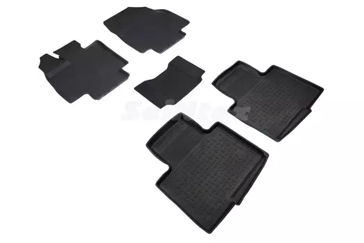 Резиновые коврики с высоким бортом Sintex для Toyota Highlander IV 2019-н.в.