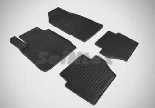 Резиновые коврики Сетка Seintex для FORD FIESTA 2008-2017 (компл)