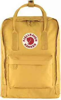 Рюкзак Fjallraven Kanken Laptop 13", желтый, 25х16х35 см, 13 л (+ Антисептик-спрей для рук в подарок!)