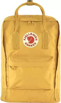 Рюкзак Fjallraven Kanken Laptop 15", желтый, 28х16х40 см, 18 л (+ Антисептик-спрей для рук в подарок!)