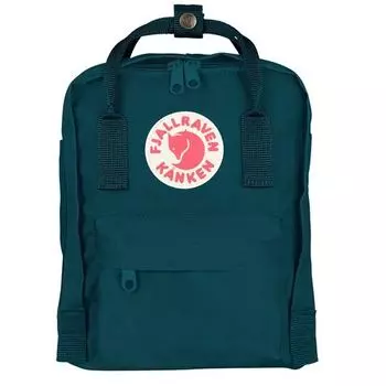 Рюкзак Fjallraven Kanken Mini, сине-зеленый, 20х13х29 см, 7 л (+ Антисептик-спрей для рук в подарок!)