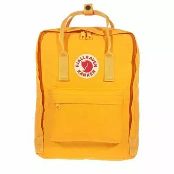 Рюкзак Fjallraven Kanken, ярко-желтый, 27х13х38 см, 16 л (+ Антисептик-спрей для рук в подарок!)