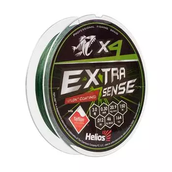 Шнур Extrasense X4 PE Green 150m 3.0/46LB 0.30mm (HS-ES-X4-3/46LB) Helios