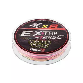 Шнур Extrasense X8 PE Multicolor 150m 2.0/32LB 0.25mm (HS-ES-X8-2/32LB) Helios