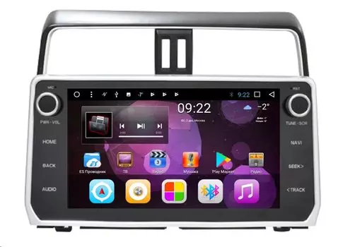 Штатная автомагнитола VOMI ST2792-T8 для Toyota LC Prado 150 2017+ (поддержка кругового обзора) на Android 8.1.0 (+ Камера заднего вида в подарок!)