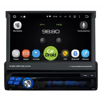 Штатная магнитола CarDroid RD-1001D 1DIN Универсальная 7 (Android 9.0) DSP (+ Камера заднего вида в подарок!)