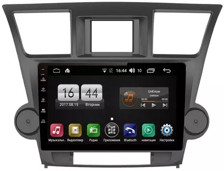 Штатная магнитола FarCar s195 для Toyota Highlander 2007-2013 на Android (LX035R+can) (+ Камера заднего вида в подарок!)