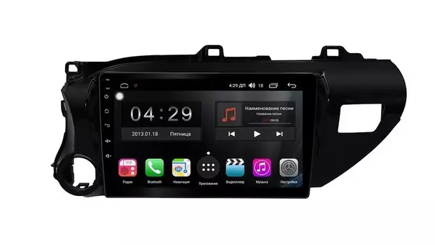 Штатная магнитола FarCar S300 4G RG1077R Toyota Hilux 2015+ (+ Камера заднего вида в подарок!)