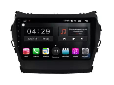 Штатная магнитола FarCar s300-SIM 4G для Hyundai Santa Fe 2012+ на Android (RG209R) (+ Камера заднего вида в подарок!)