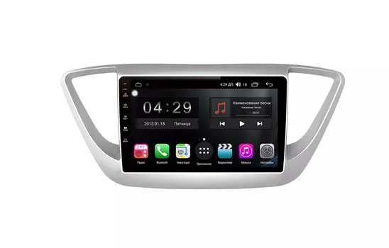 Штатная магнитола FarCar s300-SIM 4G для Hyundai Solaris 2017+ на Android (RG766R) (+ Камера заднего вида в подарок!)