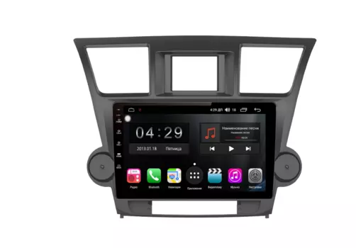 Штатная магнитола FarCar s300-SIM 4G для Toyota Highlander (U40) 2007-2013 на Android (RG035R+can) (+ Камера заднего вида в подарок!)