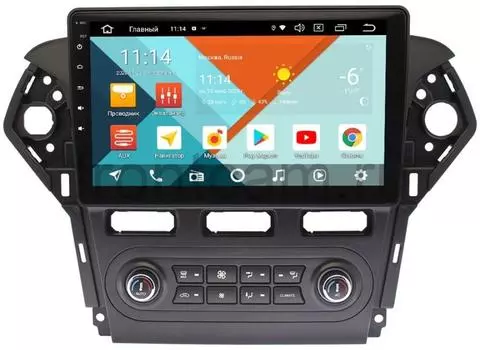 Штатная магнитола Ford Mondeo IV 2010-2015 (черная) Wide Media KS1018QR-3/32 DSP CarPlay 4G-SIM для авто с Blaupunkt на Android 10 (+ Камера заднего вида в подарок!)
