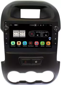 Штатная магнитола Ford Ranger III 2012-2015 LeTrun BPX609-9165 на Android 10 (4/64, DSP, IPS, с голосовым ассистентом, с крутилками) (+ Камера заднего вида в подарок!)