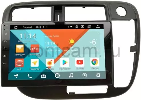 Штатная магнитола Honda Civic 7 (VII) 2000-2005 (с климатом) Wide Media KS9206QM-2/32 DSP CarPlay 4G-SIM Android 10 (правый руль) (+ Камера заднего вида в подарок!)