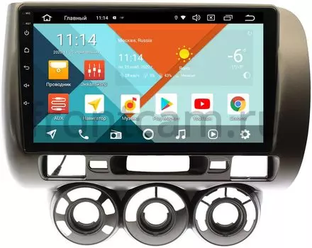 Штатная магнитола Honda Fit I 2001-2008 (с кондиционером) Wide Media KS9187QR-3/32 DSP CarPlay 4G-SIM на Android 10 (API 29) (+ Камера заднего вида в подарок!)