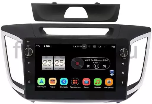 Штатная магнитола Hyundai Creta 2019+ LeTrun BPX410-1059 на Android 10 (4/32, DSP, IPS, с голосовым ассистентом, с крутилками) для авто с камерой (+ Камера заднего вида в подарок!)
