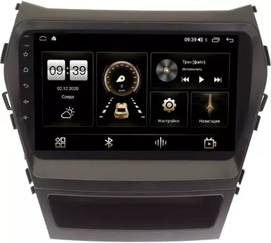 Штатная магнитола Hyundai Santa Fe III 2012-2018 LeTrun 4196-9022 на Android 10 (6/128, DSP, QLed) С оптическим выходом (+ Камера заднего вида в подарок!)