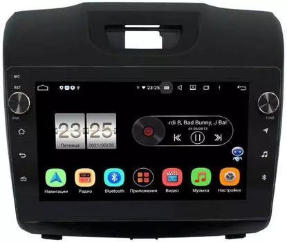 Штатная магнитола Isuzu D-Max II 2012-2021 (тип 2) LeTrun BPX609-293 на Android 10 (4/64, DSP, IPS, с голосовым ассистентом, с крутилками) (+ Камера заднего вида в подарок!)