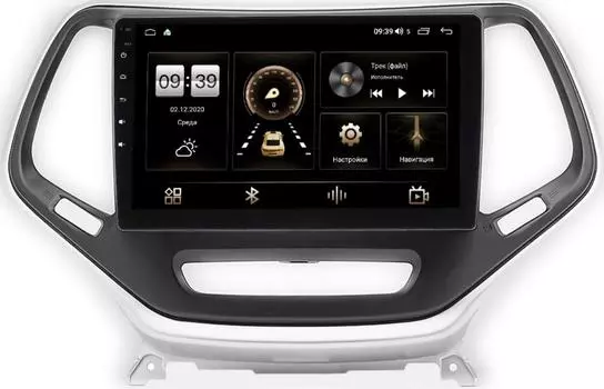 Штатная магнитола Jeep Cherokee V (KL) 2013-2021 LeTrun 4165-10-811 на Android 10 (4G-SIM, 3/32, DSP, QLed) (+ Камера заднего вида в подарок!)
