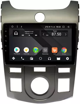 Штатная магнитола Kia Cerato II 2009-2013 для авто с кондиционером Wide Media CF9127-OM-4/64 на Android 9.1 (TS9, DSP, 4G SIM, 4/64GB) (+ Камера заднего вида в подарок!)