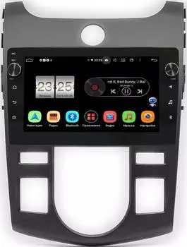 Штатная магнитола Kia Cerato II 2009-2013 (черный) LeTrun BPX609-413 для авто с климатом (тип 1) на Android 10 (4/64, DSP, IPS, с голосовым ассистентом, с крутилками) (+ Камера заднего вида в подарок!)