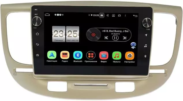 Штатная магнитола Kia Rio II 2005-2011 LeTrun BPX609-9226 на Android 10 (4/64, DSP, IPS, с голосовым ассистентом, с крутилками) (+ Камера заднего вида в подарок!)