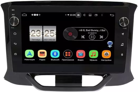 Штатная магнитола Lada Xray 2015-2021 LeTrun BPX609-9153 на Android 10 (4/64, DSP, IPS, с голосовым ассистентом, с крутилками) (+ Камера заднего вида в подарок!)