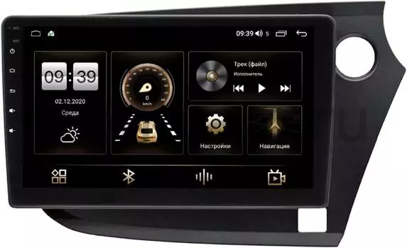 Штатная магнитола LeTrun 4166-9-304 для Honda Insight II (2009-2014) (правый руль) на Android 10 (4G-SIM, 3/32, DSP, QLed) (+ Камера заднего вида в подарок!)