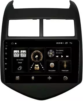 Штатная магнитола LeTrun 4196-9009 для Chevrolet Aveo II 2011-2015 на Android 10 (6/128, DSP, QLed) С оптическим выходом (+ Камера заднего вида в подарок!)